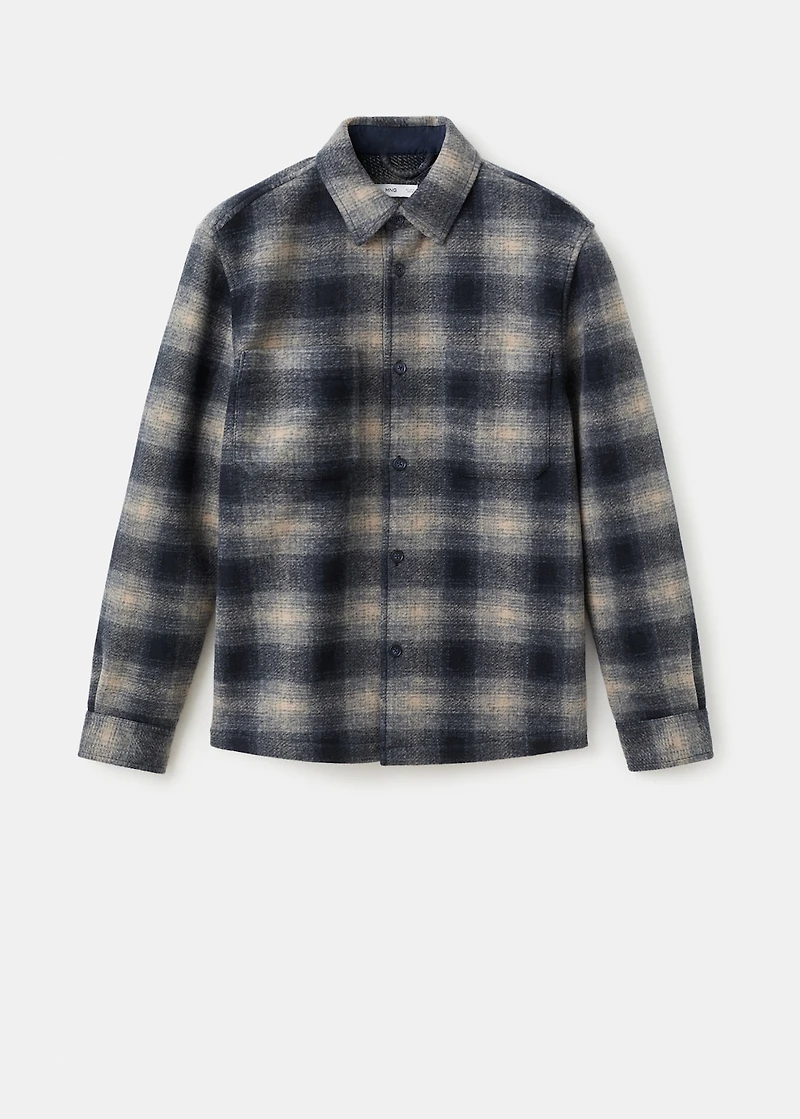 Check overshirt with pockets