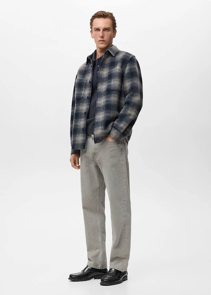 Check overshirt with pockets