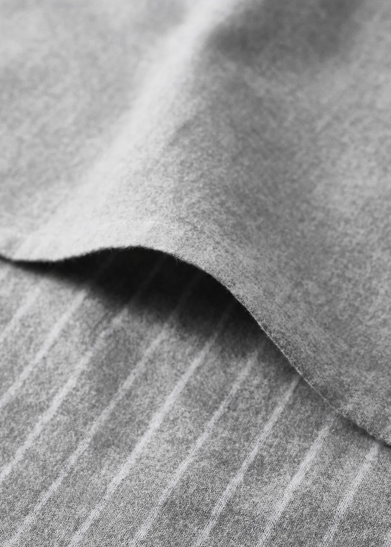 Reversible striped flannel cotton duvet cover for cot