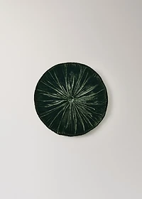 Round velvet silk cushion