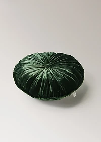 Round velvet silk cushion