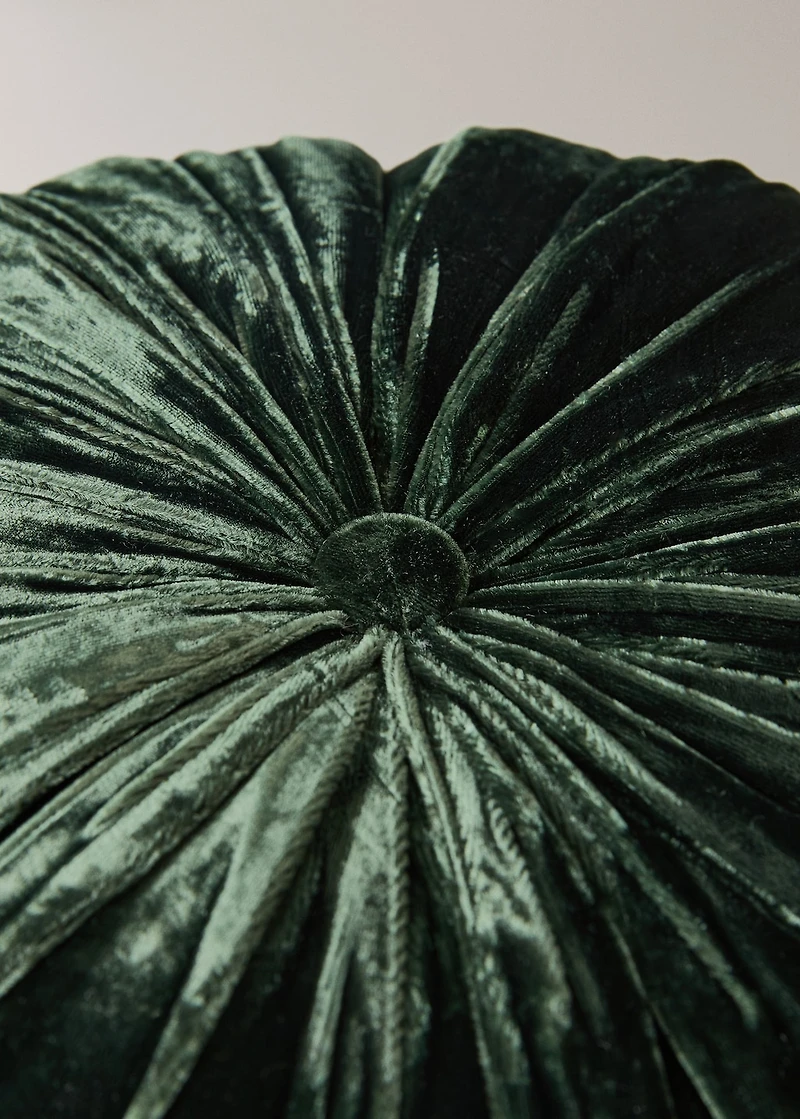 Round velvet silk cushion