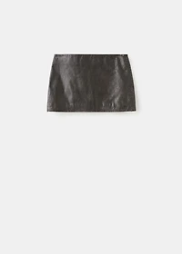 Leather miniskirt