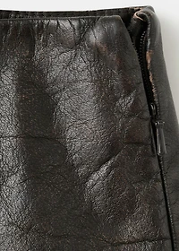 Leather miniskirt