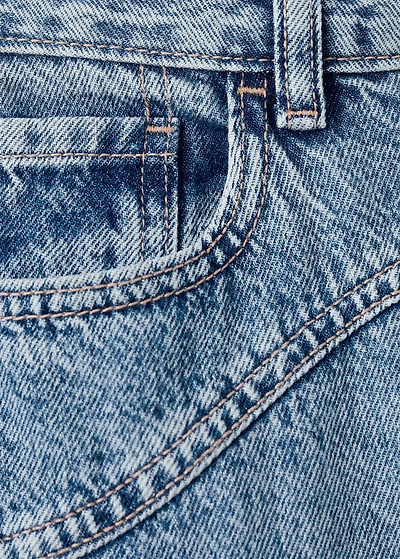 Wide leg jeans with seam detail