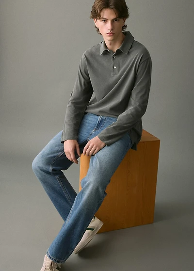 Straight cotton jeans