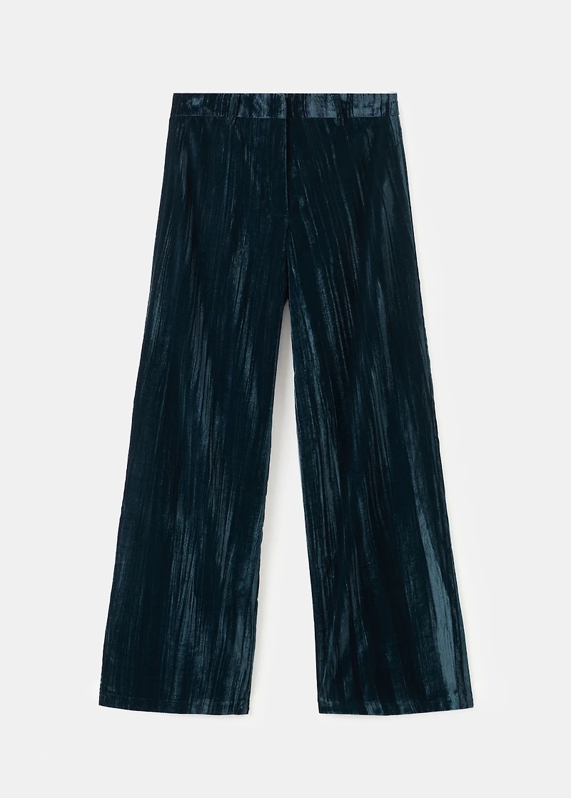 Straight velvet pants