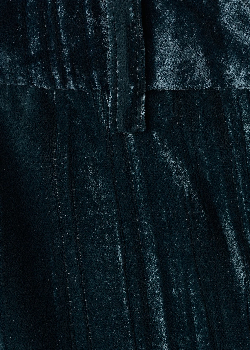 Straight velvet pants