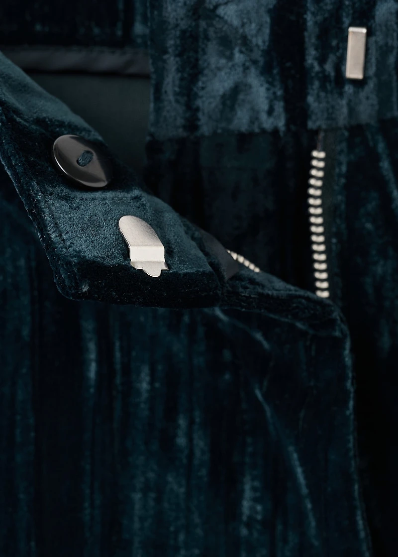 Straight velvet pants