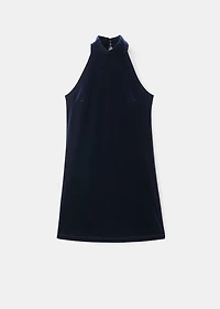 Velvet halter-neck dress