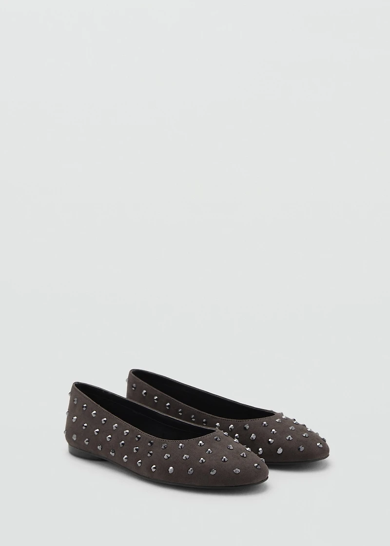Studded ballet flats
