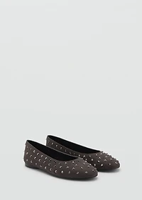Studded ballet flats