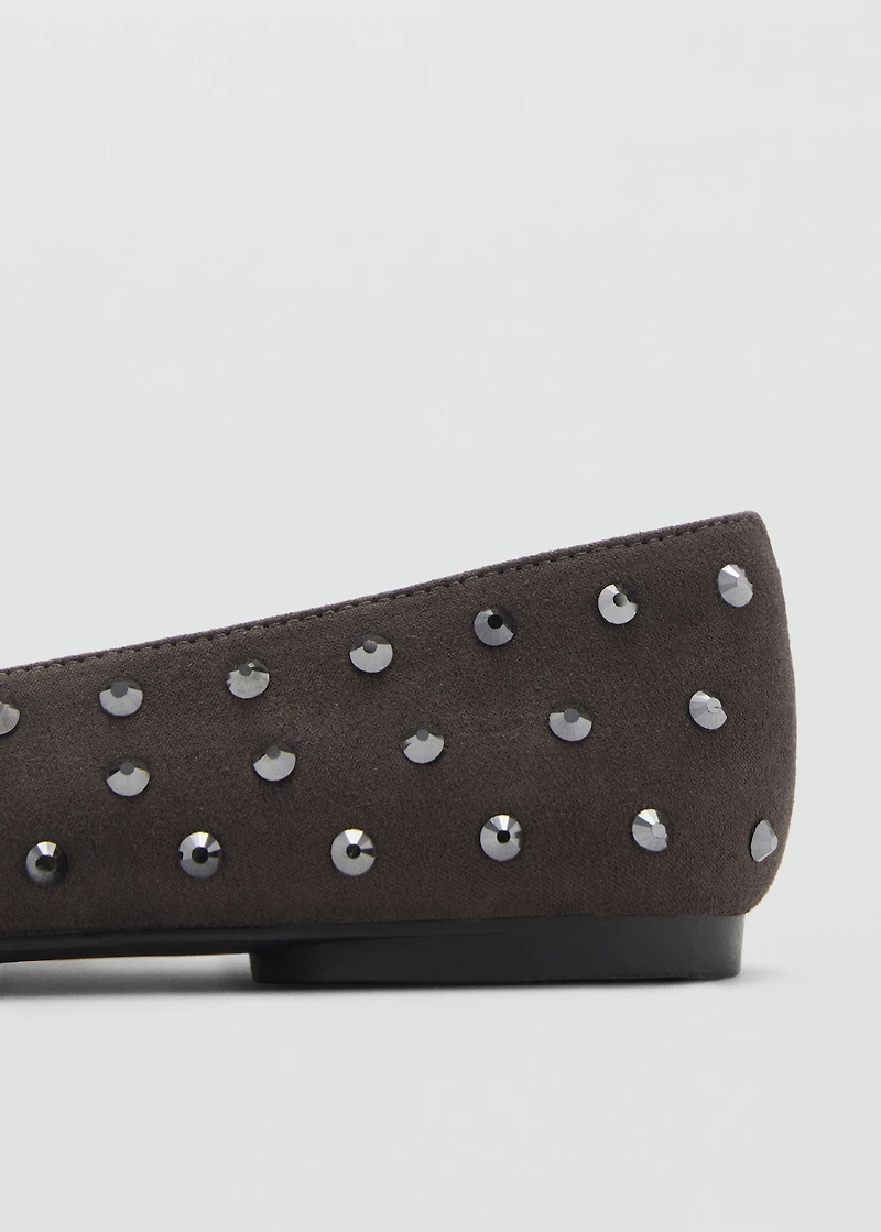 Studded ballet flats
