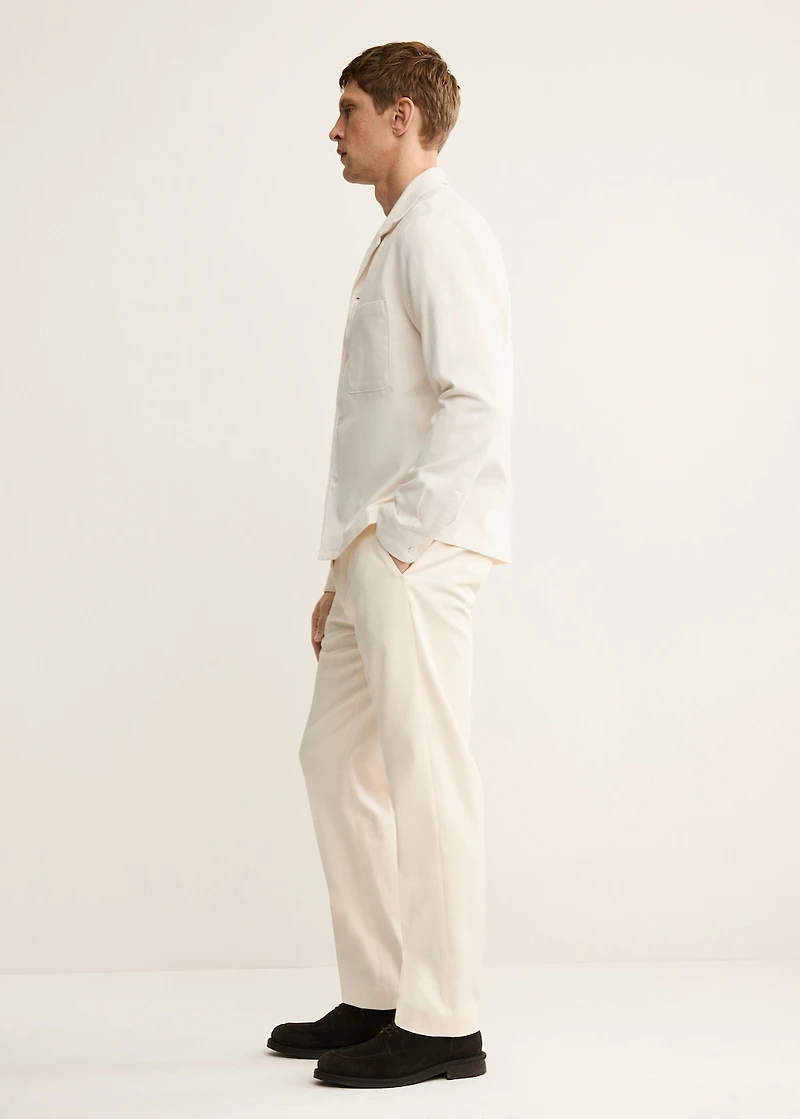 100% cotton overshirt with pockets