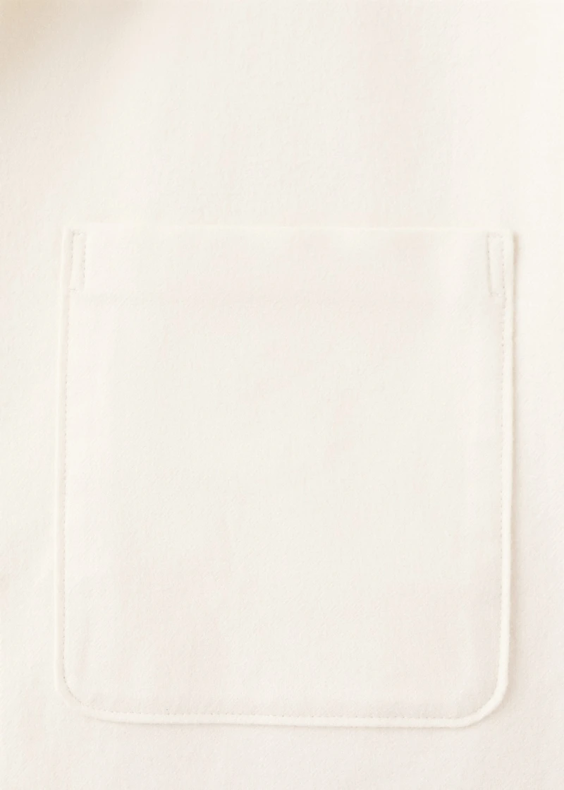 100% cotton overshirt with pockets