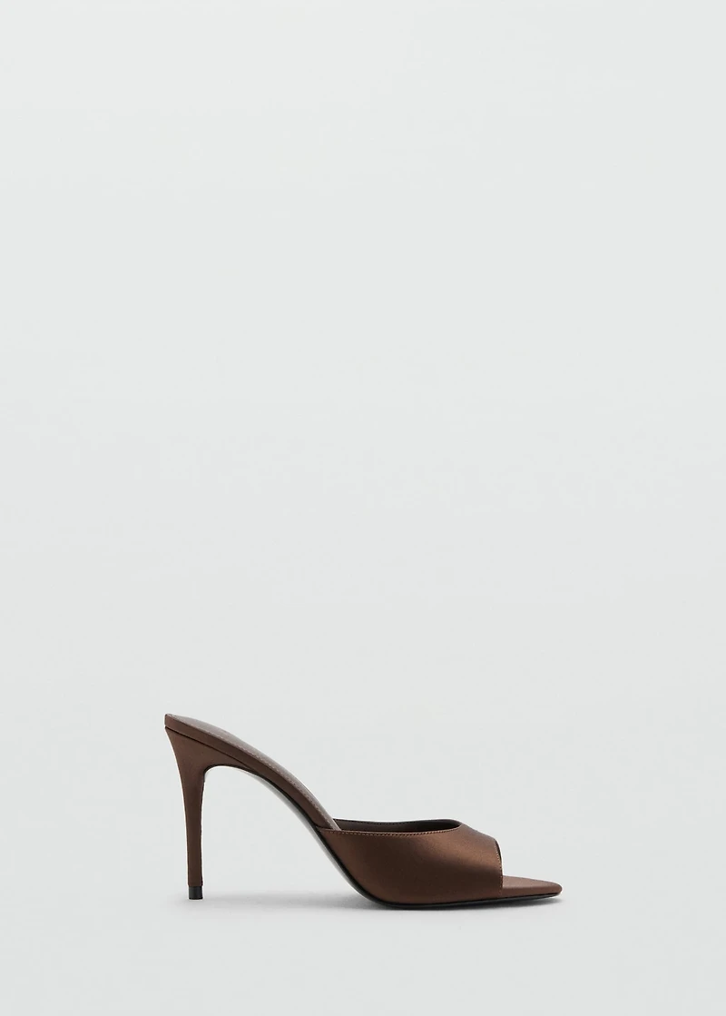 Satin high-heeled sandal