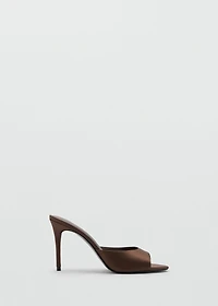 Satin high-heeled sandal