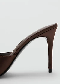 Satin high-heeled sandal