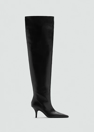 Tall leather boots