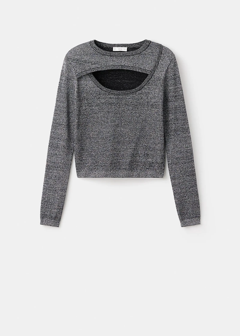 Sparkly top with opening