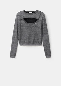 Sparkly top with opening