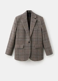 Wool check blazer