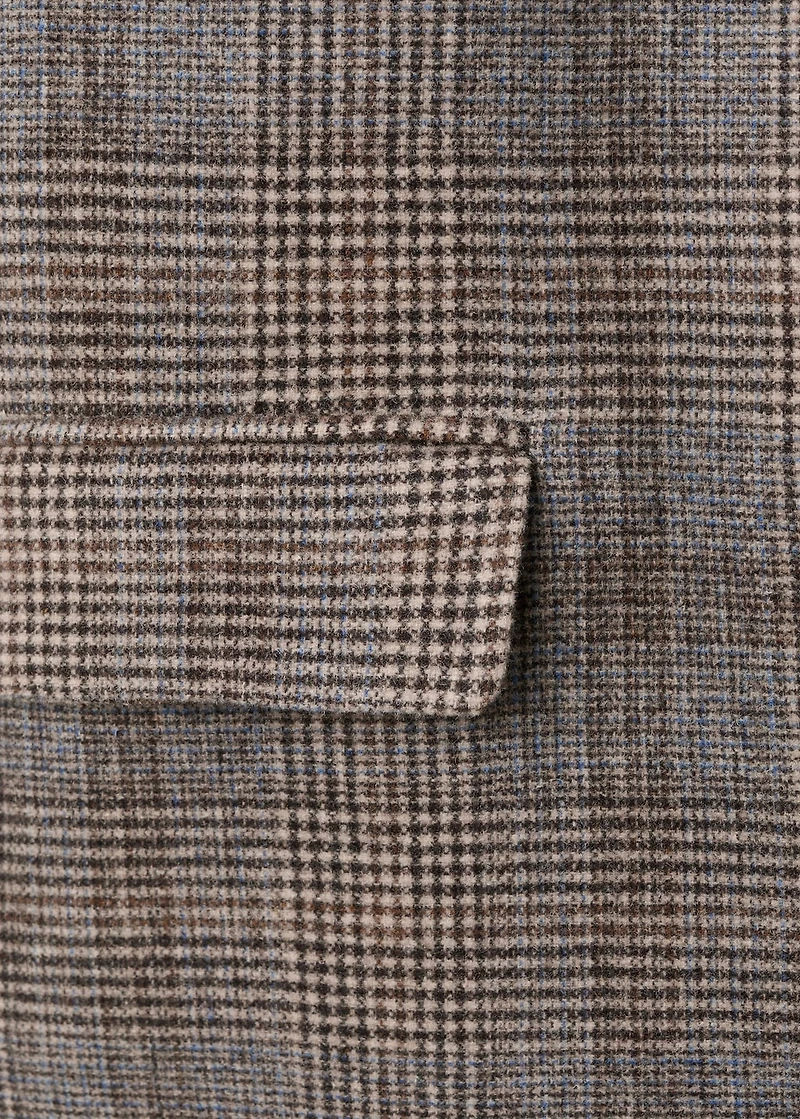 Wool check blazer