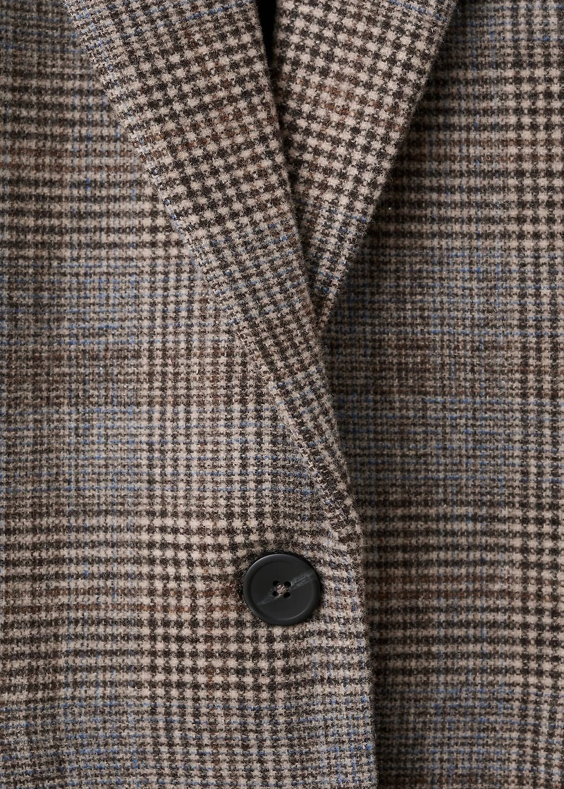 Wool check blazer