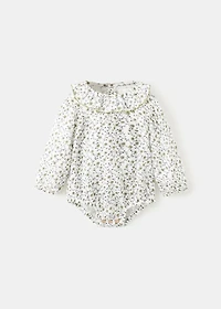 Floral-print romper suit