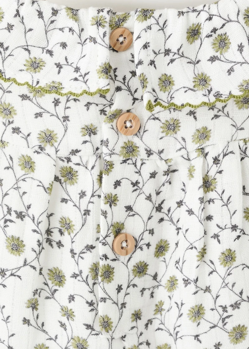 Floral-print romper suit