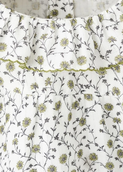 Floral-print romper suit