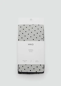 Polka-dot semi-transparent socks