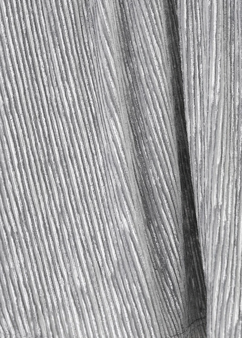 Pleated metallic skirt