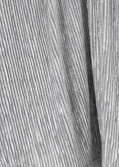 Pleated metallic skirt