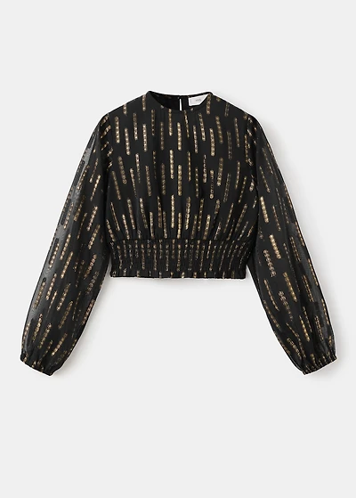 Blouse with lurex details