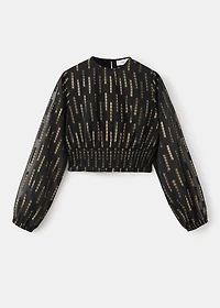 Blouse with lurex details