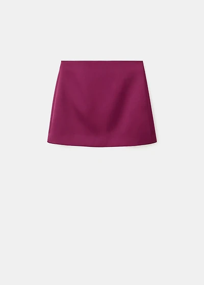 Satin short skirt
