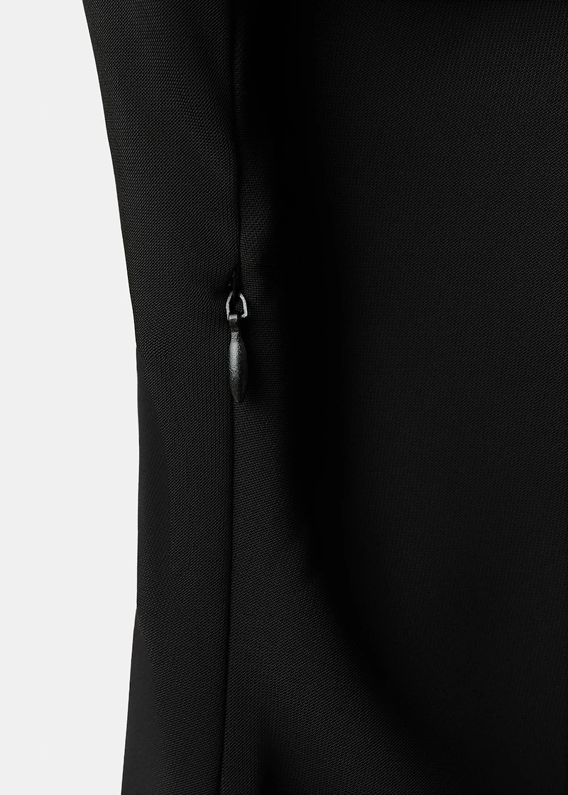 Dress with asymmetrical sleeves