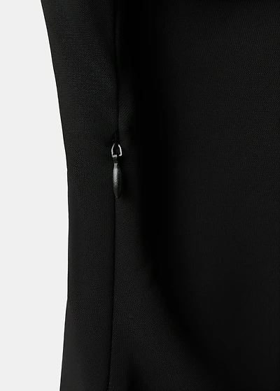 Dress with asymmetrical sleeves