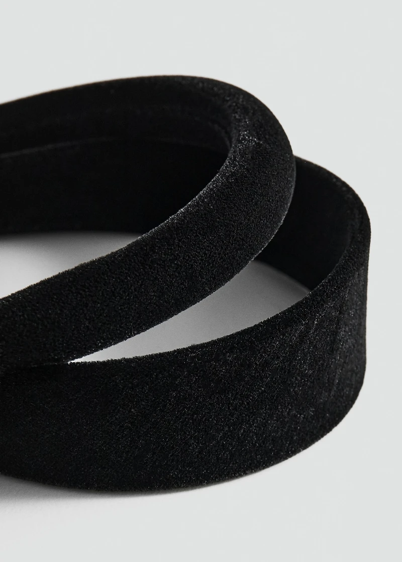 Pack of 2 velvet headbands