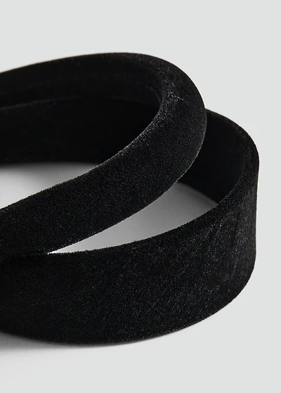 Pack of 2 velvet headbands