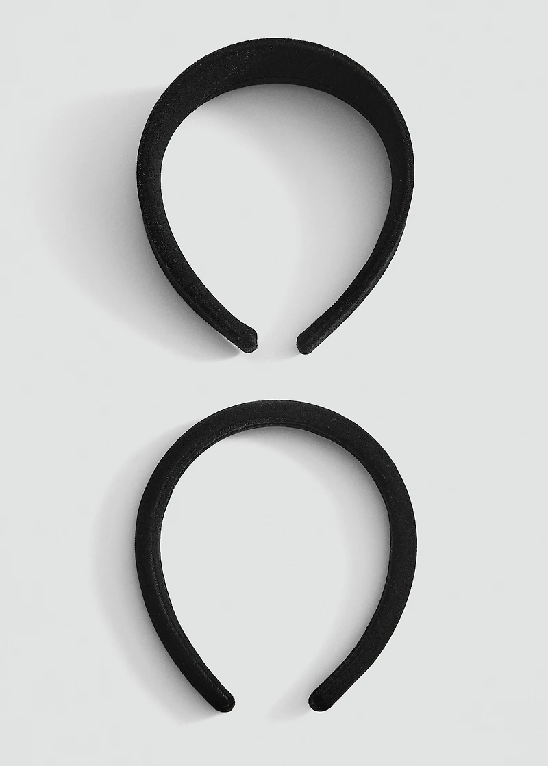 Pack of 2 velvet headbands