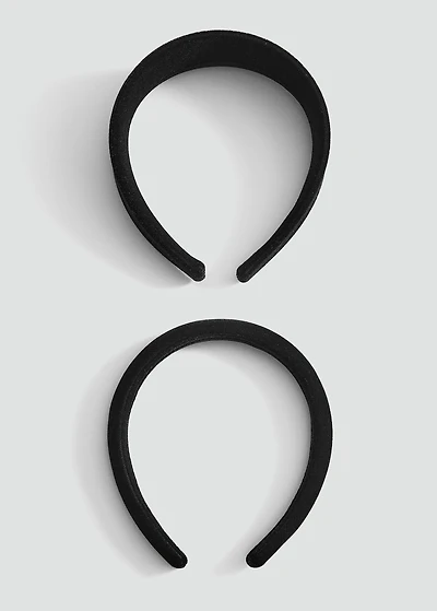 Pack of 2 velvet headbands