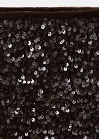 Velvet shorts with sequins