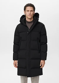 Long waterproof woven anorak with Thermolite® filling