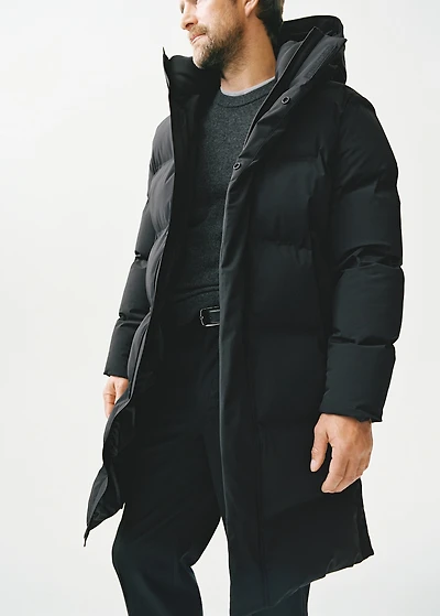 Long waterproof woven anorak with Thermolite® filling