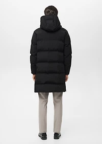 Long waterproof woven anorak with Thermolite® filling