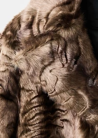 Faux fur coat with buttons