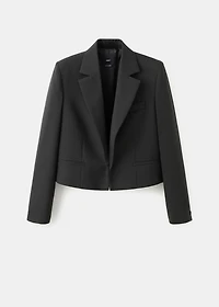 Crop suit blazer