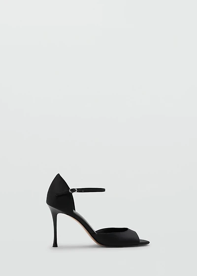 Satin high-heeled sandal